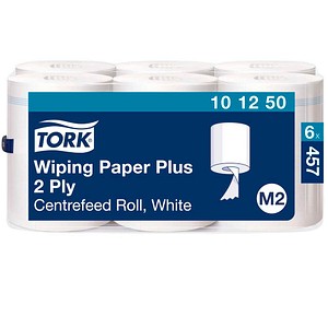 TORK Putztuchrollen Advanced M2 2-lagig weiß, 457 Blätter, 6 Rollen