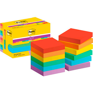 Post-it® Playful Haftnotizen extrastark farbsortiert 12 Blöcke