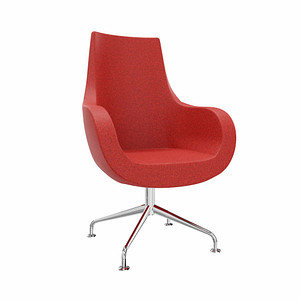 fm Sessel Pirum rot chrom Stoff 71,0 x 73,0 x 110,0 cm, 1 St.