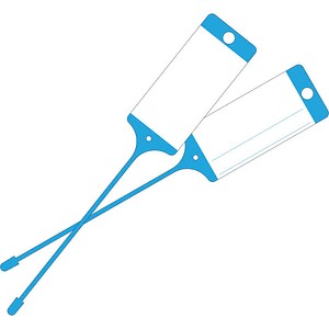 EICHNER Hängeetiketten blau 21,5 x 5,8 cm gelocht, 200 St.