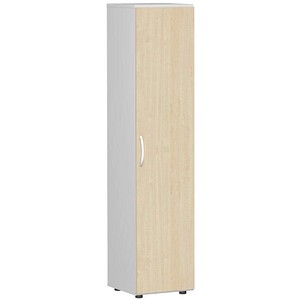 geramöbel Aktenschrank Flex, S-345100-AL lichtgrau, ahorn 4 Fachböden 40,0 x 42,0 x 180,8 cm