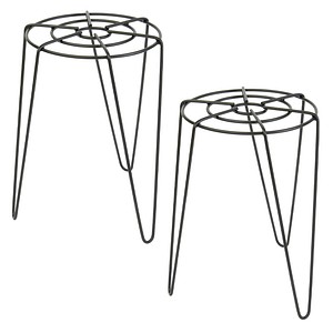 WAGNER® design yourself Pflanzenständer GH 0540 Metall, Ø 26,0 cm schwarz rund, 2 St.