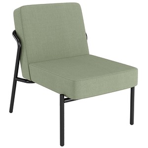 medso powered by PAPERFLOW Sessel MEDSO S grün schwarz Stoff 58,0 x 74,3 x 38,0 cm, 1 St.