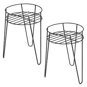 WAGNER® design yourself Pflanzenständer GH 0640 Metall, Ø 28,0 cm schwarz rund, 2 St.