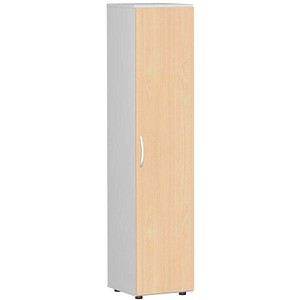geramöbel Aktenschrank Flex, S-345100-BL lichtgrau, buche 4 Fachböden 40,0 x 42,0 x 180,8 cm