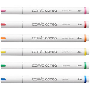 COPIC® acrea Vivid Layoutmarker-Set farbsortiert 0,8 mm, 6 St.