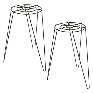 WAGNER® design yourself Pflanzenständer GH 0560 Metall, Ø 30,0 cm schwarz rund, 2 St.