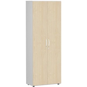 geramöbel Aktenschrank Flex, S-386100-AL lichtgrau, ahorn 5 Fachböden 80,0 x 42,0 x 216,0 cm