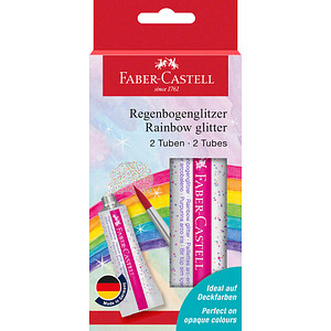 2 FABER-CASTELL Glitzer Regenbogen Bastelkleber 2 x 12,0 g