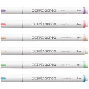COPIC® acrea Light Layoutmarker-Set farbsortiert 0,8 mm, 6 St.