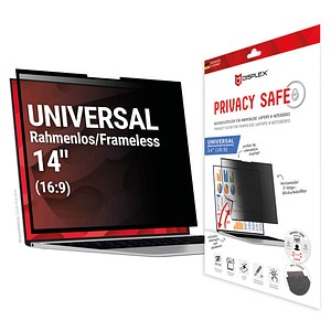 DISPLEX® Privacy Safe wiederablösbare 2-Wege Display-Blickschutzfolie für 35,6 cm (14,0 Zoll)