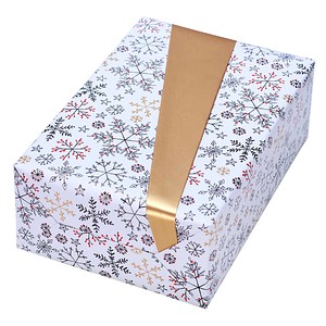 JUNG SCHÖNER VERPACKEN Geschenkpapier Sternis Edles Eiskristall-Design mehrfarbig beidseitig bedruckt, 20,0 m