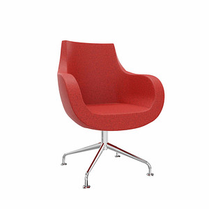 fm Sessel Pirum rot chrom Stoff 71,0 x 73,0 x 94,5 cm, 1 St.