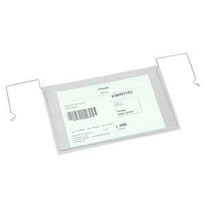 EICHNER Sichttaschen mit Drahtbügel DIN A5 quer transparent glatt 2,0 mm, 50 St.