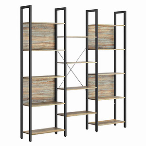 VASAGLE Bücherregal eiche, schwarz 158,0 x 24,0 x 166,0 cm, 1 St.