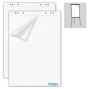 Printus Flipchart-Papier blanko 67,5 x 98,0 cm, 20 Blatt, 2 Blöcke