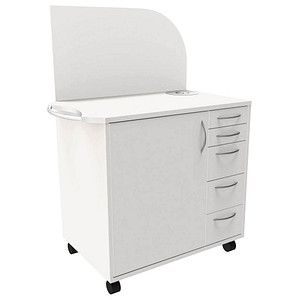 fm Sidney Bürowagen weiß 3 Ebenen 124,0 x 64,2 x 150,0 cm