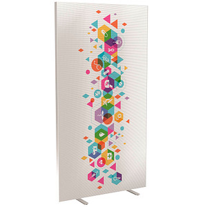 PAPERFLOW Trennwand easyScreen Business, 62135 bunt 94,0 x 173,4 cm, 1 St.