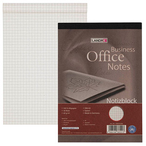 LANDRÉ® Notizblock Recycling  DIN A5 kariert, 1 St.