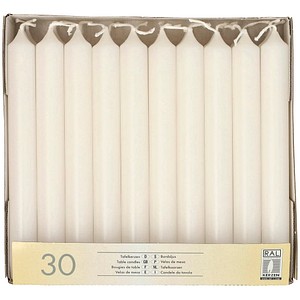 STARPAK Kerzen weiß, 30 St.