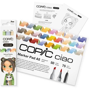COPIC® Ciao Natural Palette Starter Layoutmarker-Set farbsortiert 1,0 + 6,0 mm, 1 Set