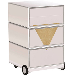 PAPERFLOW easyBox Classic Chic Rollcontainer weiß, bunt 61367 4 Auszüge 39,0 x 43,6 x 64,2 cm