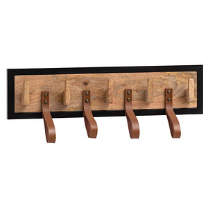 WOHNLING Wandgarderobe WL6.786 braun Holz 5 Haken 60,0 x 15,0 cm, 1 St.
