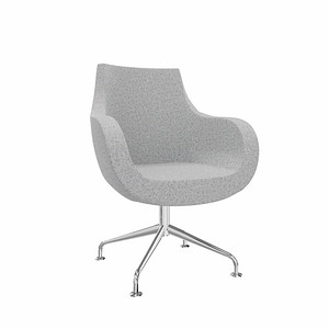 fm Sessel Pirum hellgrau chrom Stoff 71,0 x 73,0 x 94,5 cm, 1 St.