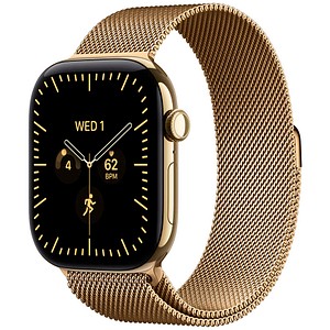 Apple Watch 12 46 mm Titan gold (GPS + Cellular) Milanaise-Armband M/L  gold