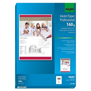 SIGEL Fotopapier IP286 DIN A4 matt 160 g/qm 100 Blatt SIGEL Fotopapier IP286 DIN A4 matt 160 g/qm 100 Blatt