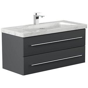 POSSEIK Waschbecken mit Unterschrank WHITE YAMO 100 grafit 100,0 x 45,0 x 50,0 cm