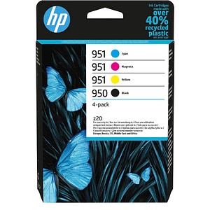 4 HP 950 + 951 (6ZC65AE) schwarz, cyan, magenta, gelb Tintenpatronen 4 HP 950 + 951 (6ZC65AE) schwarz, cyan, magenta, gelb Tintenpatronen