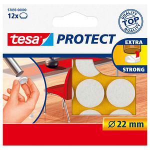 tesa Protect® Filzgleiter Kunststoff Ø 2,2 cm, 12 St.
