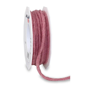 PRÄSENT Kordel aus Wolle Elbe matt rosé 5,0 mm x 15,0 m