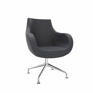 fm Sessel Pirum anthrazit chrom Stoff 71,0 x 73,0 x 94,5 cm, 1 St.