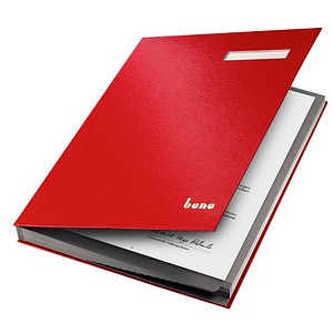 bene Unterschriftenmappe 19 Fächer rot bene Unterschriftenmappe 19 Fächer rot