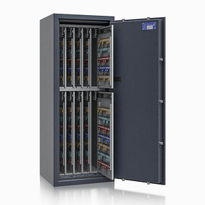 ISS safe4key Schlüsseltresor grau mit 1040 Haken, Elektronikschloss, 50,0 x 42,0 x 130,0 cm, 1 St.