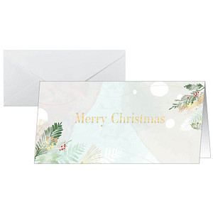 SIGEL Weihnachtskarten Christmas Forest Watercolor DS199 DIN lang, 25 St.