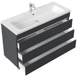 POSSEIK Waschbecken mit Unterschrank FELLINI 120 grafit 120,0 x 46,0 x 83,5 cm