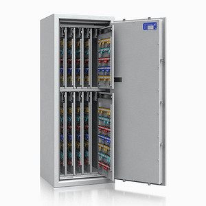 ISS safe4key Schlüsseltresor lichtgrau mit 1040 Haken, Elektronikschloss, 50,0 x 42,0 x 130,0 cm, 1 St.