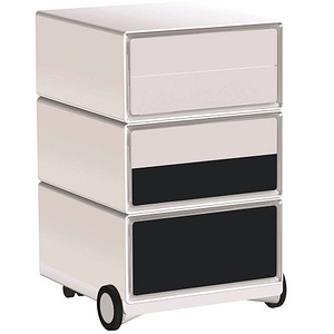 PAPERFLOW easyBox Classic Chic Rollcontainer weiß, bunt 61447 4 Auszüge 39,0 x 43,6 x 64,2 cm