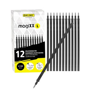 ONLINE® magiXX L Gelschreiberminen schwarz 0,7 mm 12 St.