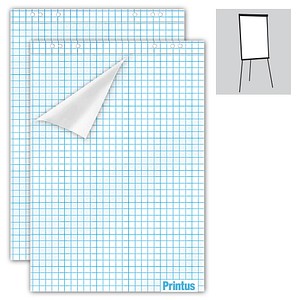 Printus Flipchart-Papier kariert 67,5 x 98,0 cm, 20 Blatt, 2 Blöcke