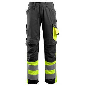 MASCOT® unisex Warnschutzhose Leeds schwarz, gelb Größe 24
