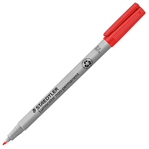 STAEDTLER Lumocolor Folienstifte rot 0,6 mm non-permanent, 10 St.