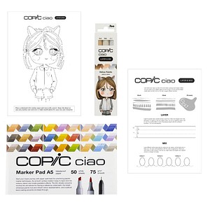 COPIC® Ciao Mellow Palette Starter Layoutmarker-Set farbsortiert 1,0 + 6,0 mm, 1 Set