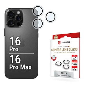 DISPLEX® Camera Lens Glass Kamera-Schutzglas für Apple iPhone 16 Pro, iPhone 16 Pro Max