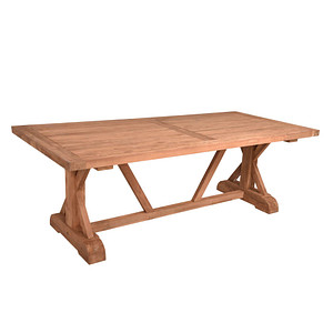 Garden Pleasure Gartentisch KISAR braun rechteckig 220,0 x 100,0 x 75,0 cm