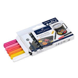 FABER-CASTELL Summer breeze Lackmarker farbsortiert 1,5 mm, 6 St.