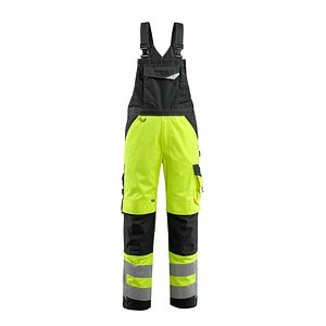 MASCOT® unisex Warnschutz-Latzhose Newcastle gelb, schwarz Größe 25